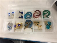 case containing 10 sets of earrings