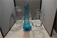 Five Glass Vases