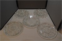 Large Assortment of Crystal Platters