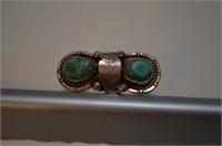 Sterling Silver Double Turquoise Ring
