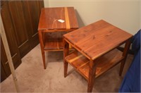 Pair of Cedar Side Tables