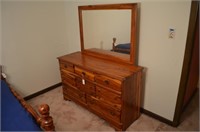 Triple Cedar Dresser with Mirror