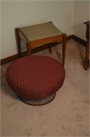 Sewing Stool w/Contents & Add'l Stool