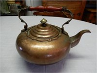 Another Copper Plated Tea Pot W/Wood Handle