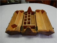Nice Wooden Fold Out Tool Box or Type Setter Box