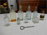 9 Vintage Bottles - Some Are Embossed