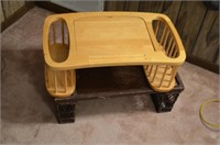 Maple Bed Table & Wicker Bed Table