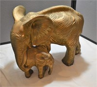 Chalk Elephant with baby