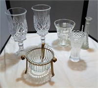 Glass Vases and Hurricane Candles