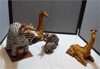 Macrama Zebra, Giraffes and Elephant