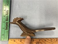 7" Bird carved from ironwood        (g 22)