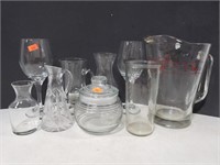 Glass lot with pitcher