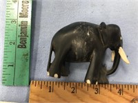 3" Ebony elephant with tusks        (g 22)