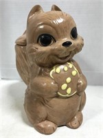 Ceramic squirrel cookie jar