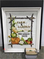Seed catalog framed art & vintage seed sleeves