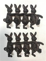 Cast iron bunny molds
