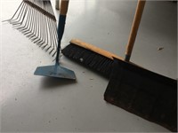hoe, shovel, rake, broom