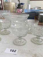 Serving bowl/eight (8) sherbets