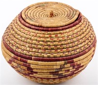 Salish Fraser River Imbrication Basket