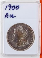 Coin 1900 Morgan Silver Dollar Almost Unc. .