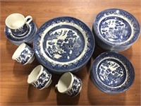 Churchill Willow 35 piece china set