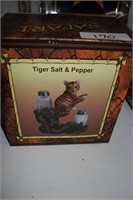NIB tiger salt & pepper set