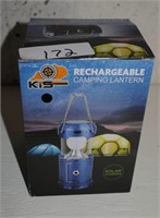 NEW solar/rechargeable LED camping lantern w/USB