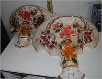pr ceramic floral wall hangers