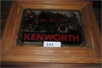 mirrored kenworth advertising sign