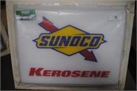 plastic sunoco kerosene sign 28"x23"
