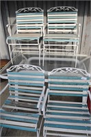 4 vintage aluminum chairs