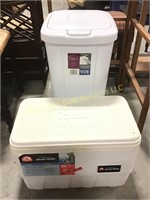 Igloo marine cooler and Home Logic waste can