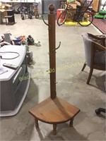 52” tall hat rack made to fit in the corner