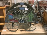 14" tall metal frame garden wagon with wheels