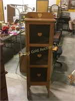 64" tall wooden cupboard with screen like doors