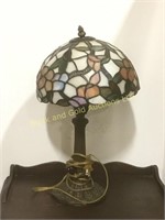 17" tall Tiffany style lamp