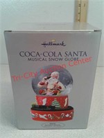 Hallmark Coca-Cola Santa musical snow globe