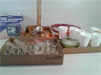 Lot of dishes and glassware and portable 5 inch