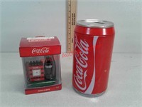 Coca Cola mini clock and coin Bank