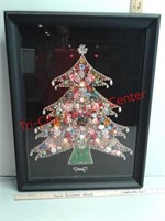 Lighted vintage costume jewelry Christmas tree pic