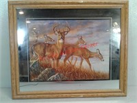Deer picture with mirror trim
