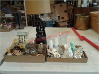 Ceramic table lamp and various ceramic and glass