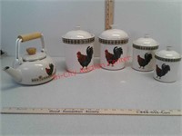 Rooster ceramic canister set rooster ceramic