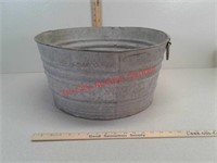 Galavnized wash tub w/ handles 18" diameter