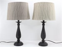 Pair of Table Lamps w/Drum Shades