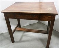 Small Vintage Oak Desk with Drawer