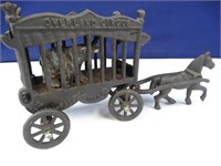 Cast Iron Overland Curcus wagon Iron Art
