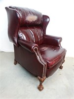 Chippendale Style Leather Recliner