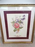 Framed Double Matted Floral Print