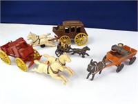 Cast Iron Coach Wagon & More Art/Toys